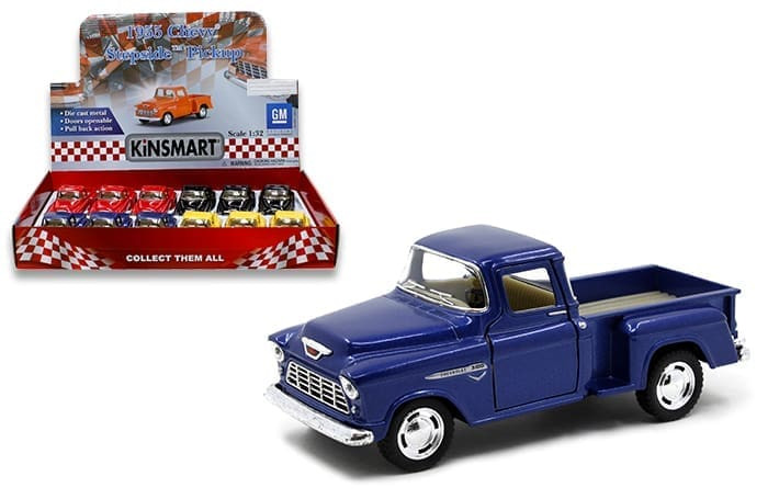 Kinsmart 1:32 1955 Chevrolet Stepside 5 Display Set Of 12- Diecast