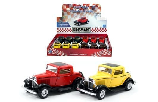 Kinsmart 1:34 1932 Ford 3-window Coupe 5 Display Tray Set Of 12- Diecast