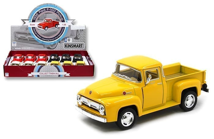 Kinsmart 1:38 1956 Ford F-100 Pick Up Truck 5 Display Tray Set Of 12- Diecast