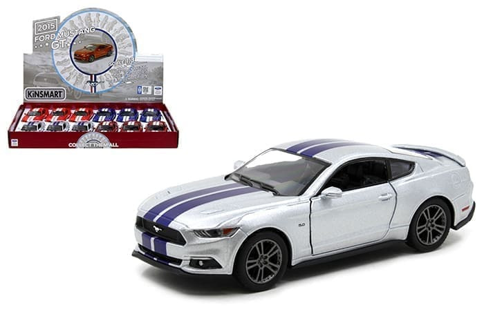 Kinsmart 1:38 Ford Mustang Gt Stripes 5 (kt5386df) Display Tray Set Of 12- Diecast