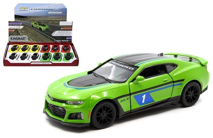 Kinsmart 1:38 2017 Chevrolet Camaro Zl Racing Version 5 Display Tray Set Of 12- Diecast