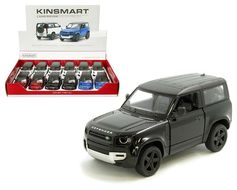 Kinsmart 1:36 Land Rover Defender 90 5 Kt5428d Display Tray Set Of 12- Diecast
