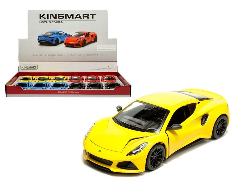 Kinsmart 1:34 Lotus Emira (kt5441d) Display Tray Set Of 12- Diecast