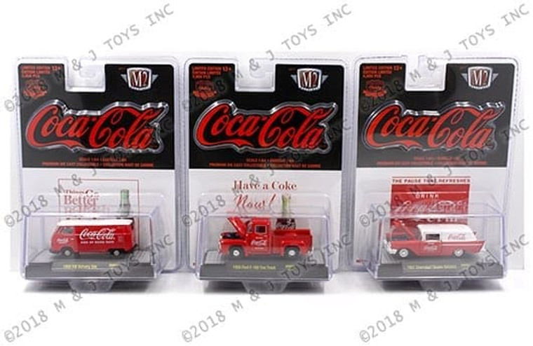 M2 Machines 1:64 Coca-cola Release 2 Hobby Assortment (3 Styles)- Diecast