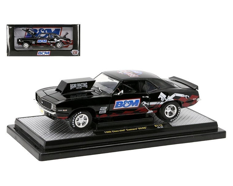 M2 Machines 1:24 1969 Chevrolet Camaro Ss/rs B&m Black- Diecast
