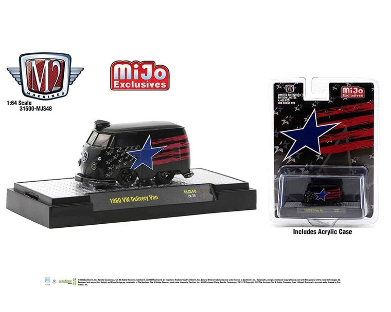 M2 Machines 1:64 1960 Volkswagen Delivery Stars And Stripes Auto-thentics Mijo Exclusives- Diecast M2 Machines 1:64 1960 Volkswagen Delivery Stars And Stripes Auto-thentics Mijo Exclusives- Diecast
