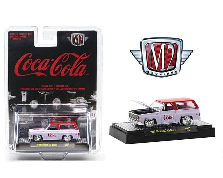 M2 Machines 1:64 1973 Chevrolet K5 Blazer Coca Cola Hobby Exclusive- Diecast