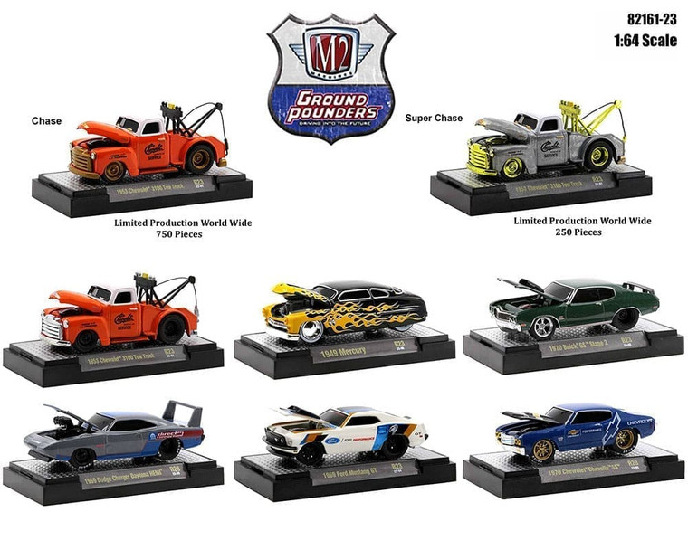 M2 Machines 1:64 Ground-pounders Release 23 Assortment 6 Styles- Diecast
