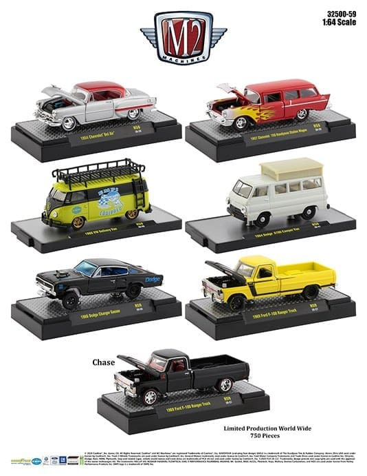 M2 Machines 1:64 Auto-thentics Release 59 Assortment 2020- Diecast
