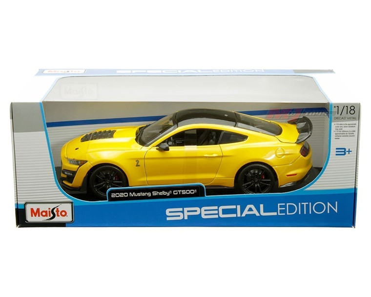 Maisto 1:18 2020 Mustang Shelby Gt500 Yellow Special Edition- Diecast