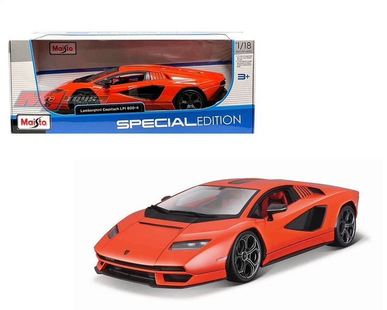 Maisto 1:18 Lamborghini Countach Lpi 800-4 Orange Special Edition- Diecast