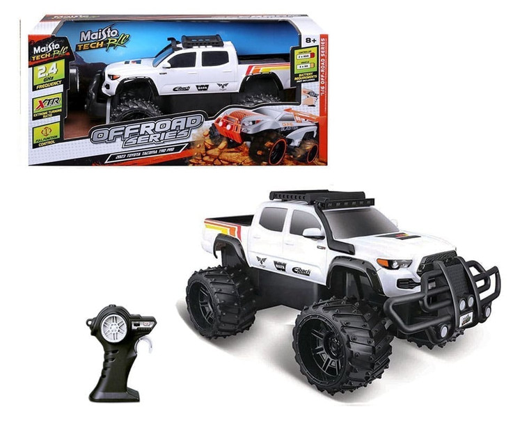 Maisto Tech Radio Control 1:16 2023 Toyota Tacoma Trd Pro White Off-road Series- Diecast