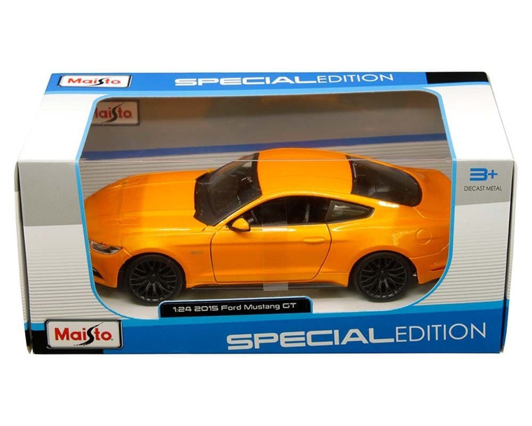 Maisto 1:24 Window Box Special Edition 2015 Ford Mustang Gt Orange- Diecast