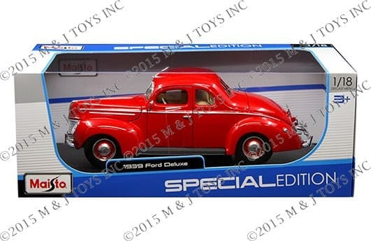Maisto 1:18 Special Edition- 1939 Ford Deluxe (red)- Diecast