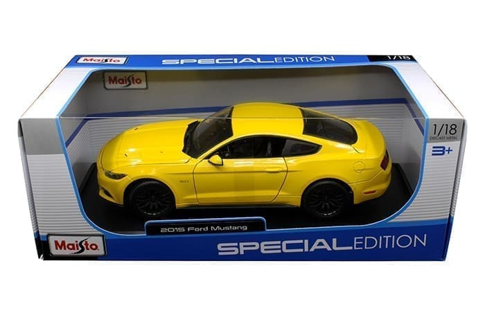 Maisto 1:18 2015 Ford Mustang (yellow) Special Edition- Diecast