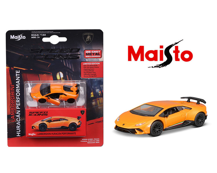 Maisto 1:64 Speed Icons Lamborghini Huracan Performance Orange- Diecast