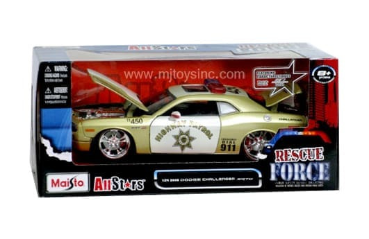 Maisto 1:24 W/b All Stars Rescue Force 2008 Dodge Challenger (highway Patrol)- Diecast