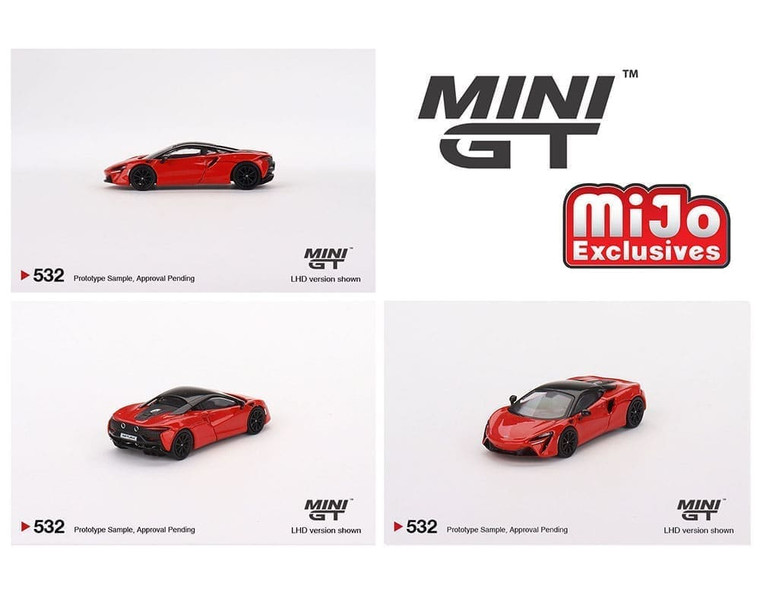 Mini Gt 1:64 Mclaren Artura Vermillion Red 2023 Red Mijo Exclusives- Diecast
