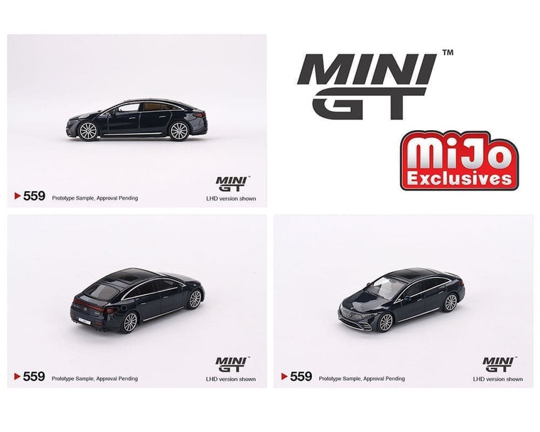 Mini Gt 1:64 Mercedes-benz Eqs 580 4matic Nautical Blue Metallic Mijo Exclusives- Diecast