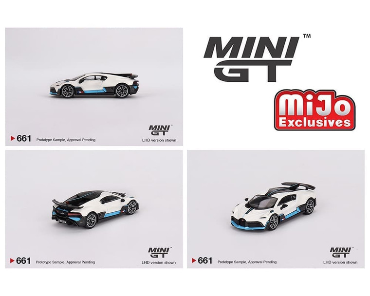 Mini Gt 1:64 Bugatti Divo White Mijo Exclusives- Diecast