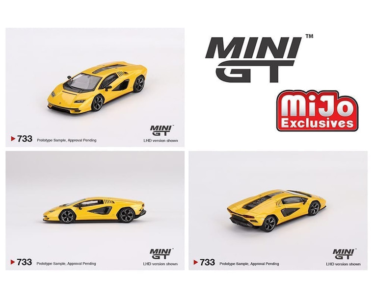Mini Gt 1:64 Lamborghini Countach Lpi 800-4 New Giallo Orion- Diecast