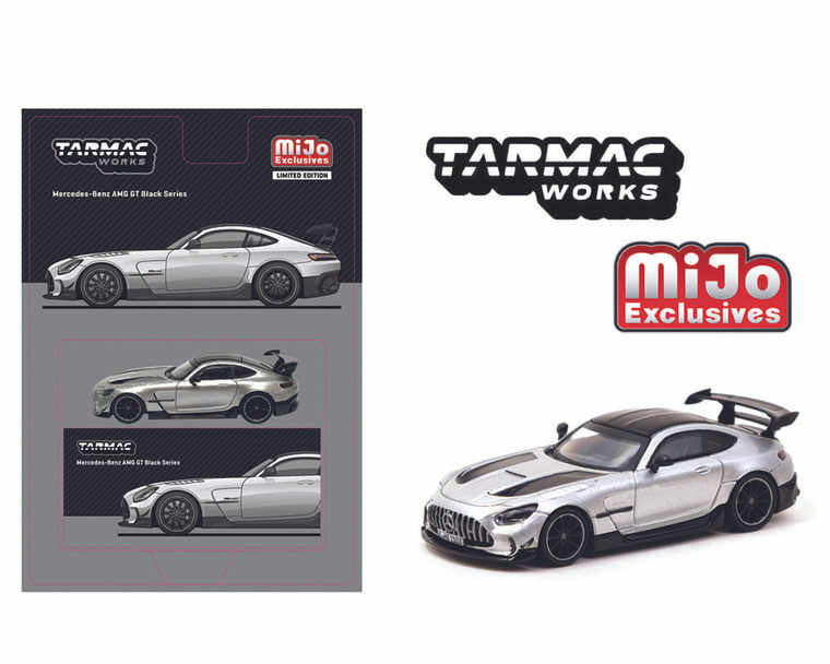 (preorder) Tarmac Works 1:64 Mercedes-benz Amg Gt Black Series Silver- Global64 Mijo Exclusives- Diecast