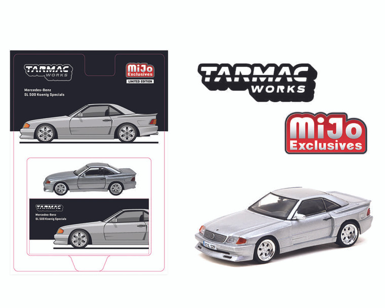 Tarmac Works 1:64 Mercedes-benz Sl 500 Koenig Specials Silver- Global64 Mijo Exclusives- Diecast