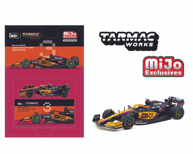 Tarmac Works 1:64 Mclaren Mcl36 Japanese Grand Prix 2022 Daniel Ricciardo Mijo Exclusives- Diecast Tarmac Works 1:64 Mclaren Mcl36 Japanese Grand Prix 2022 Daniel Ricciardo Mijo Exclusives- Diecast