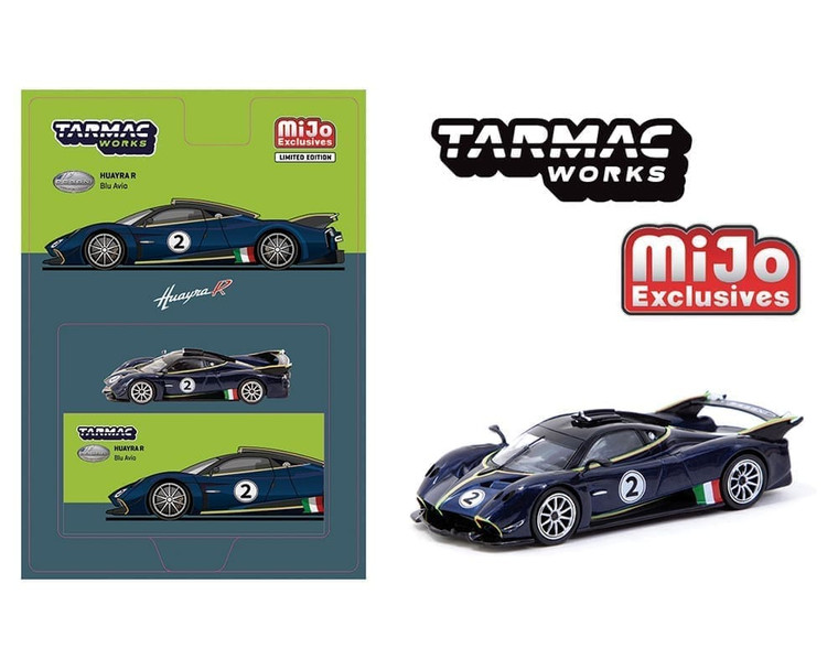 Tarmac Works 1:64 Pagani Huayra R Blu Avio Mijo Exclusives- Diecast