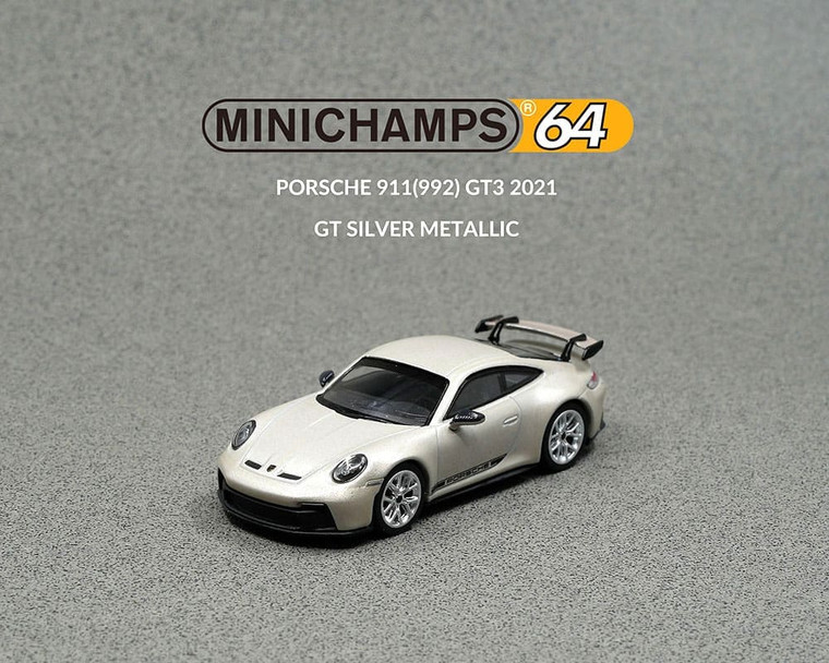 Minichamps 64 1:64 2021 Porsche 911 Gt3 (992) (gt Silver Metallic)- Diecast