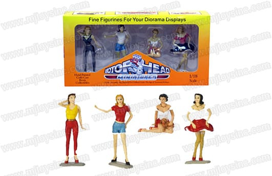 Motor Head 1:18 Women Figure Set Assortment- Diecast