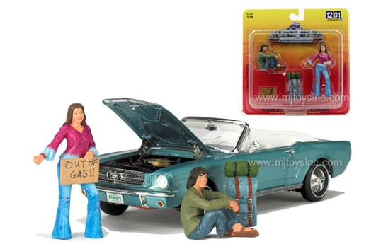 Motor Head 1:18 Figurine Out Of Gas (hitch Hiker)- Diecast