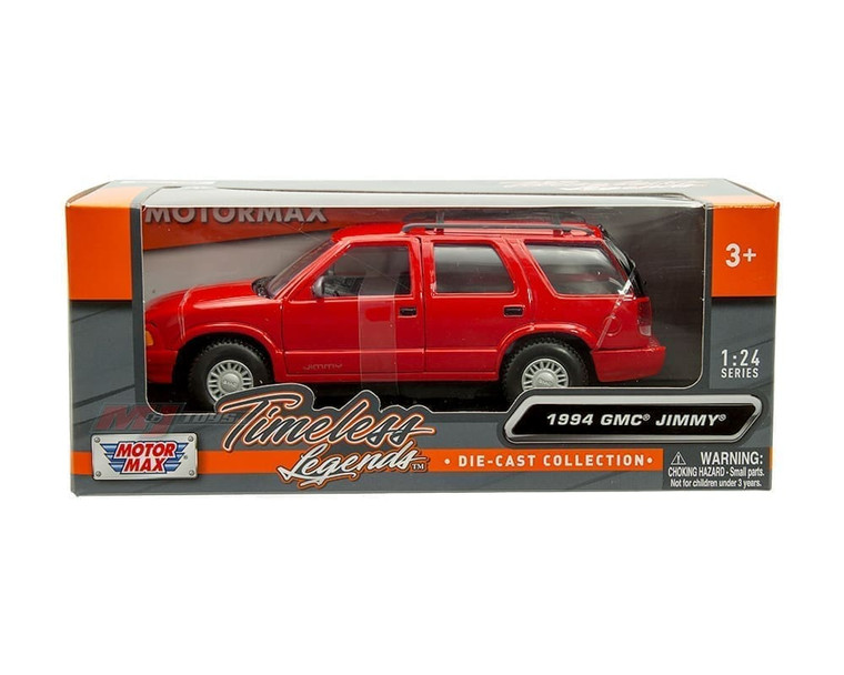 Motormax 1:24 1994 Gmc Jimmy Red Timeless Legends- Diecast