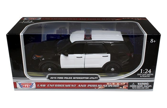 Motormax 1:24 2015 Ford Police Interceptor Utility With Light Bar Law Enforcement- Diecast
