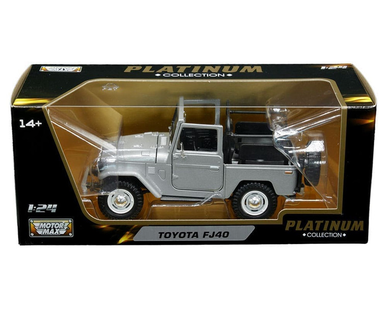 Motormax 1:24 Toyota Fj40 Convertible (silver) Platinum Collection- Diecast