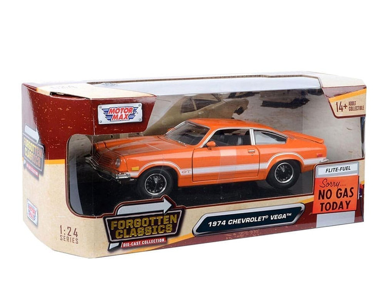 Motormax 1:24 1979 Chevrolet Vega Gt Orange Forgotten Classics- Diecast