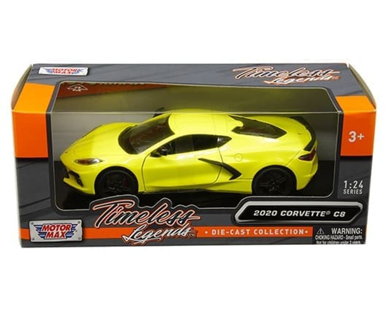Motormax 1:24 2020 Chevrolet Corvette C8 Stingray Timeless Legends- Diecast