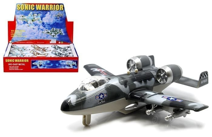 Aircraft 6 Sonic Warrior 6 W/ Ic & Lite Display Tray Set Of 6- Diecast