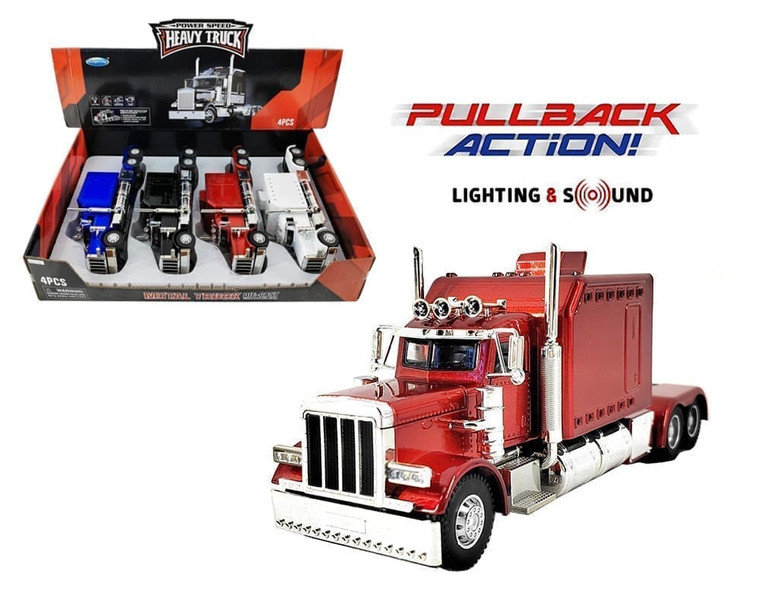 Kg 9.5 Heavy Truck With Light And Sound Plain Version Display Tray Set Of 4- Diecast