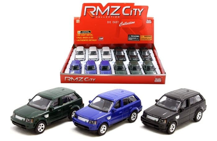 Rmz City Display 3 Land Rover Range Rover P/b (black-blue-green-silver)- Diecast