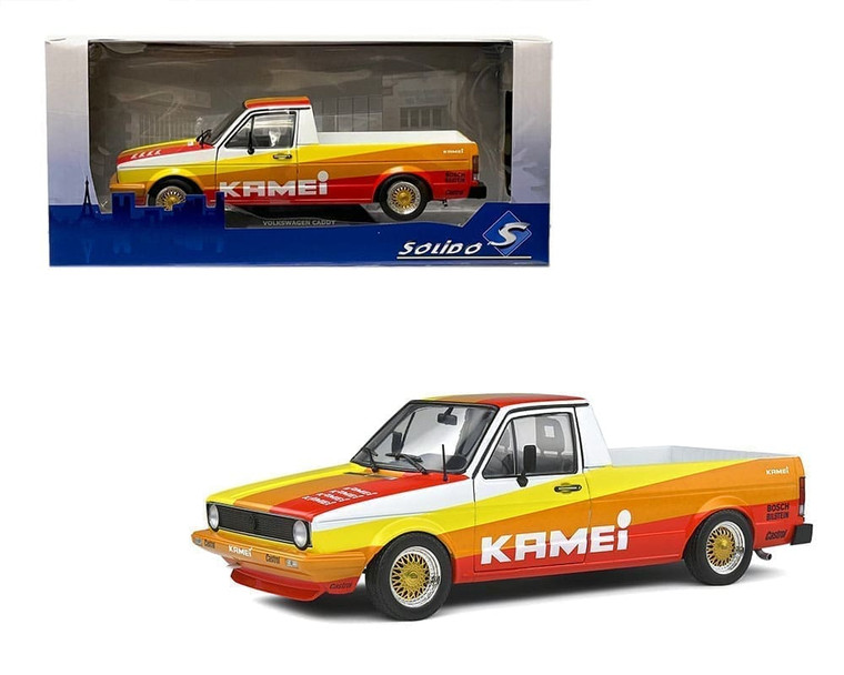 Solido 1:18 1982 Volkswagen Caddy Mk1 Kamei Tribute Orange- Diecast