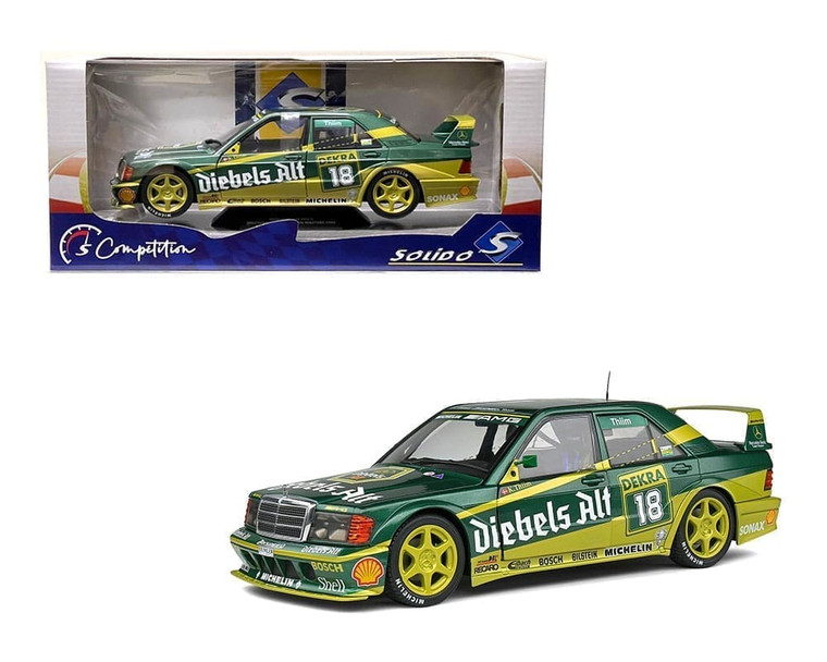 Solido 1:18 1992 Mercedes-benz 190 (w201) Evo Ii Dtm #18 K. Thim (green)- Diecast