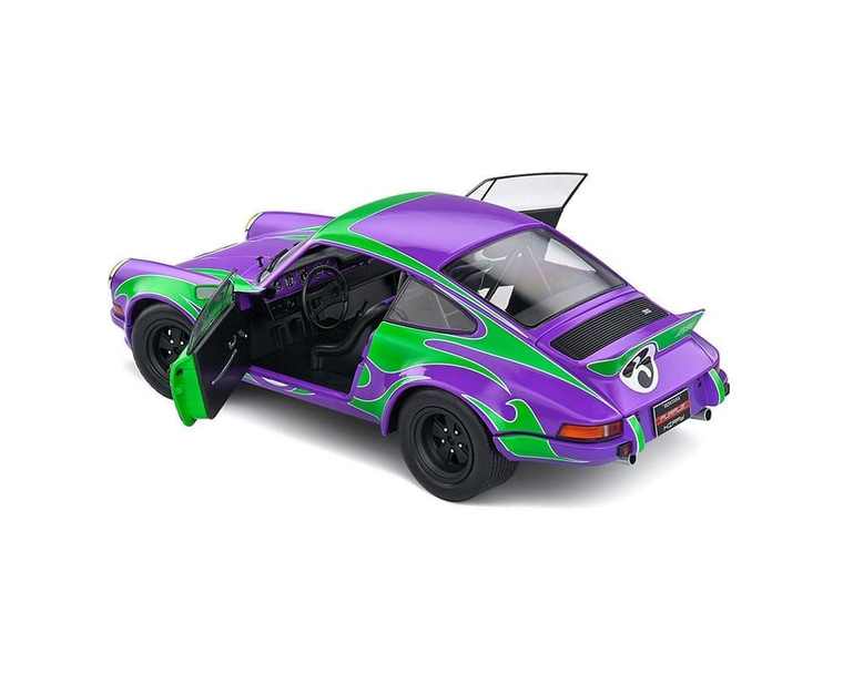 Solido 1:18 1973 Porsche 911 Rst #3 Purple Hippy Tribute Green- Diecast