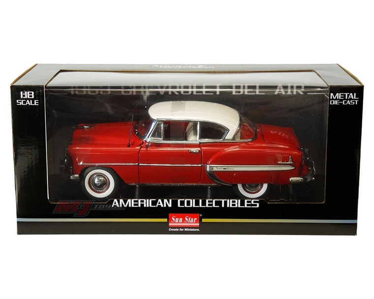 Sun Star 1:18 Chevrolet Bel Air Hardtop (target Red) American Collectibles- Diecast