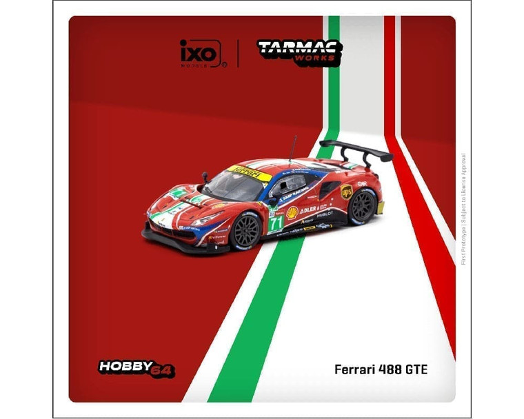 Tarmac Works 1:64 Ferrari 488 Gte 24h Of Le Mans 2020 M. Molina / D. Rigon / S. Bird Hobby64- Diecast