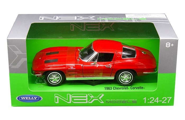 Welly 1:24 1963 Chevrolet Corvette (red)- Diecast