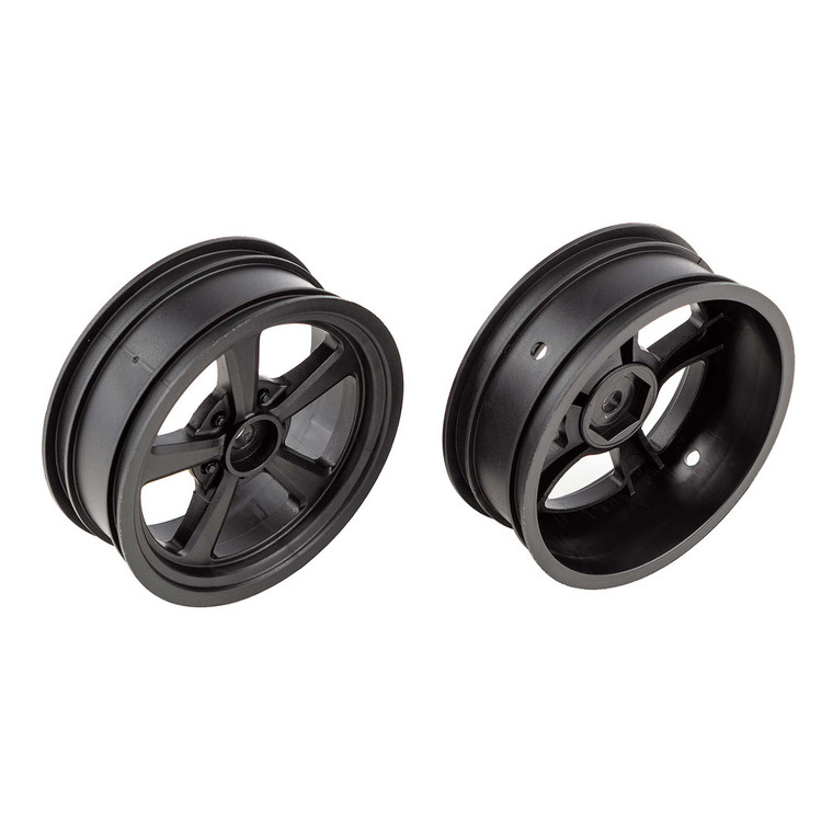 Team Associated - DR10 Drag Front Wheels, black - 71079