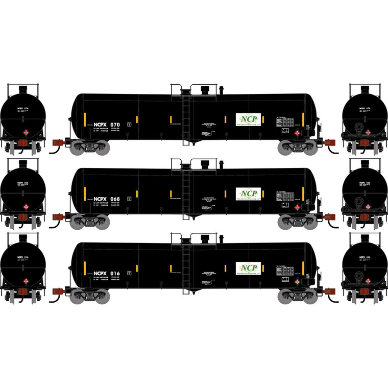 Athearn - N ATH 30K Ethanol Tank Car, NCPX #016/068/070 (3) - -2425 Athearn - N ATH 30K Ethanol Tank Car, NCPX #016/068/070 (3) - -2425