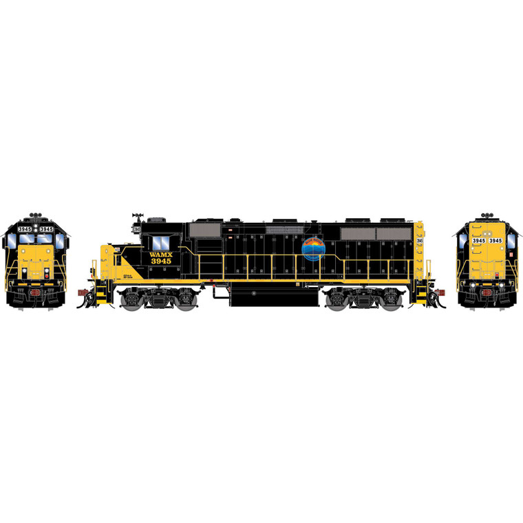 Athearn - HO GEN GP39-2 PH I Locomotive w/DCC & SOUND, WAMX 'Blue Ridge Southern' #3945 - G-1989