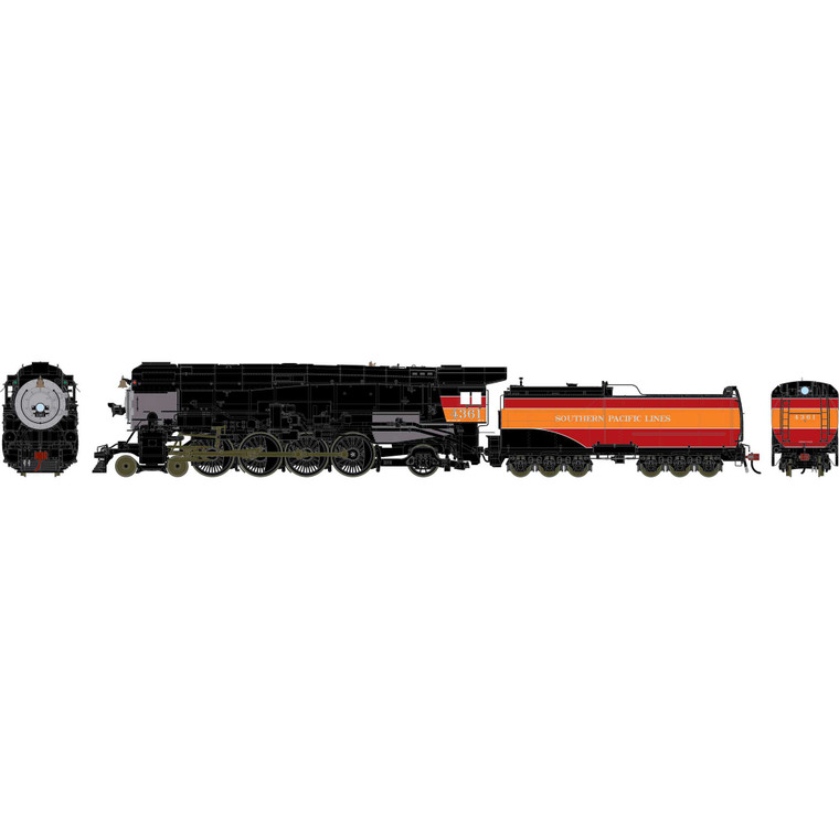 Athearn - HO GEN 4-8-2 MT-4 Locomotive w/DCC & Sound, Daylight Skyline Casing SP #4361 - G-2116